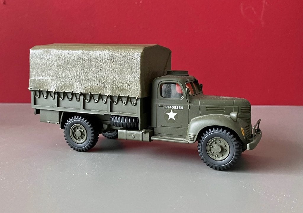 Dodge D60L legertruck White metal 1:48 Evergreen, Overige merken, 1:32 tot 1:50, Ophalen of Verzenden, Zo goed als nieuw