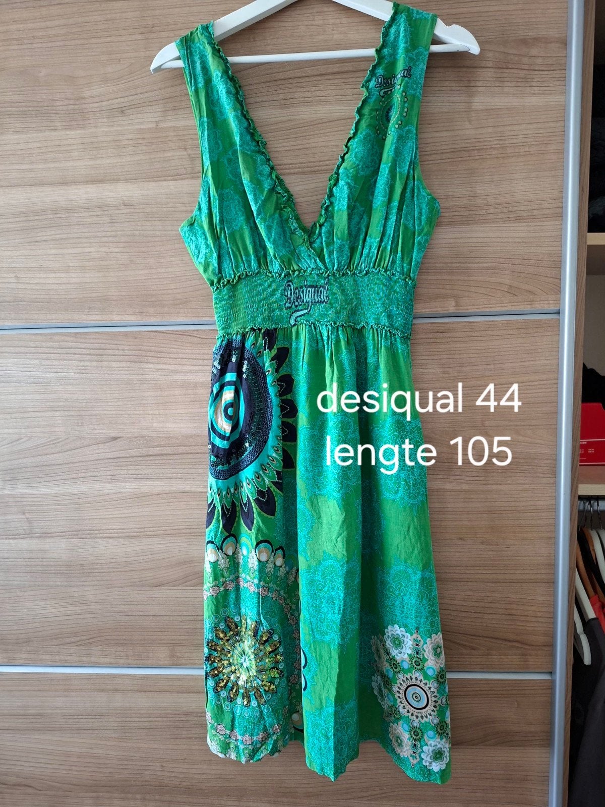 Mooie jurk desiqual groen maat 44, Maat 42/44 (L), Ophalen of Verzenden, Knielengte, Desigual