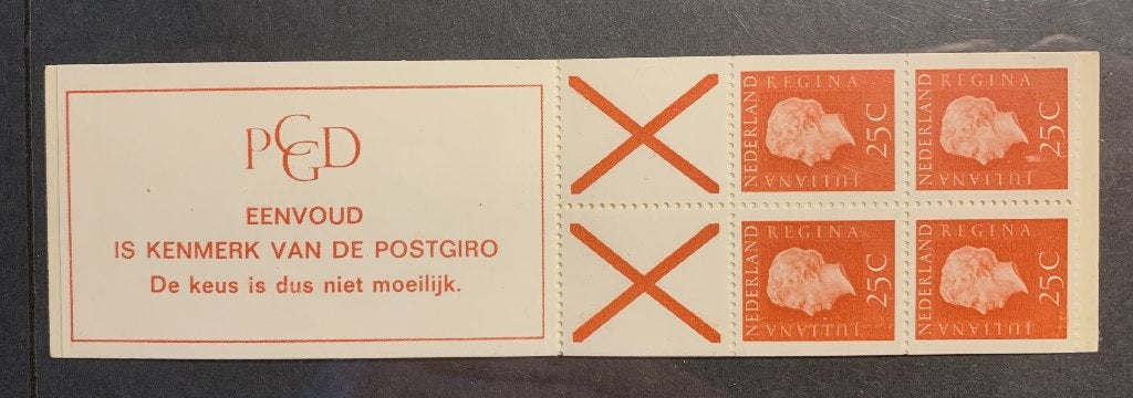 Ned. Postzegelboekje 9fF ***, Ophalen of Verzenden, Na 1940, Postfris