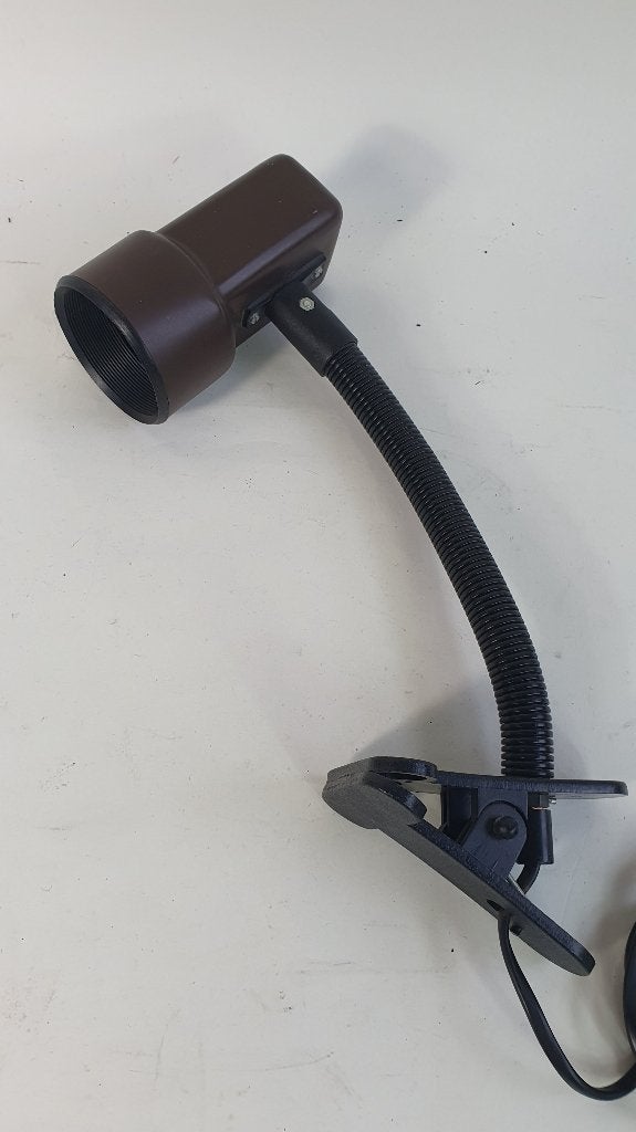 Vintage knijpspot, buigbaar, bruin metaal. 8A11, Huis en Inrichting, Tweedehands verkoop, Tweedehands verkoop, Gebruikt, Ophalen of Verzenden