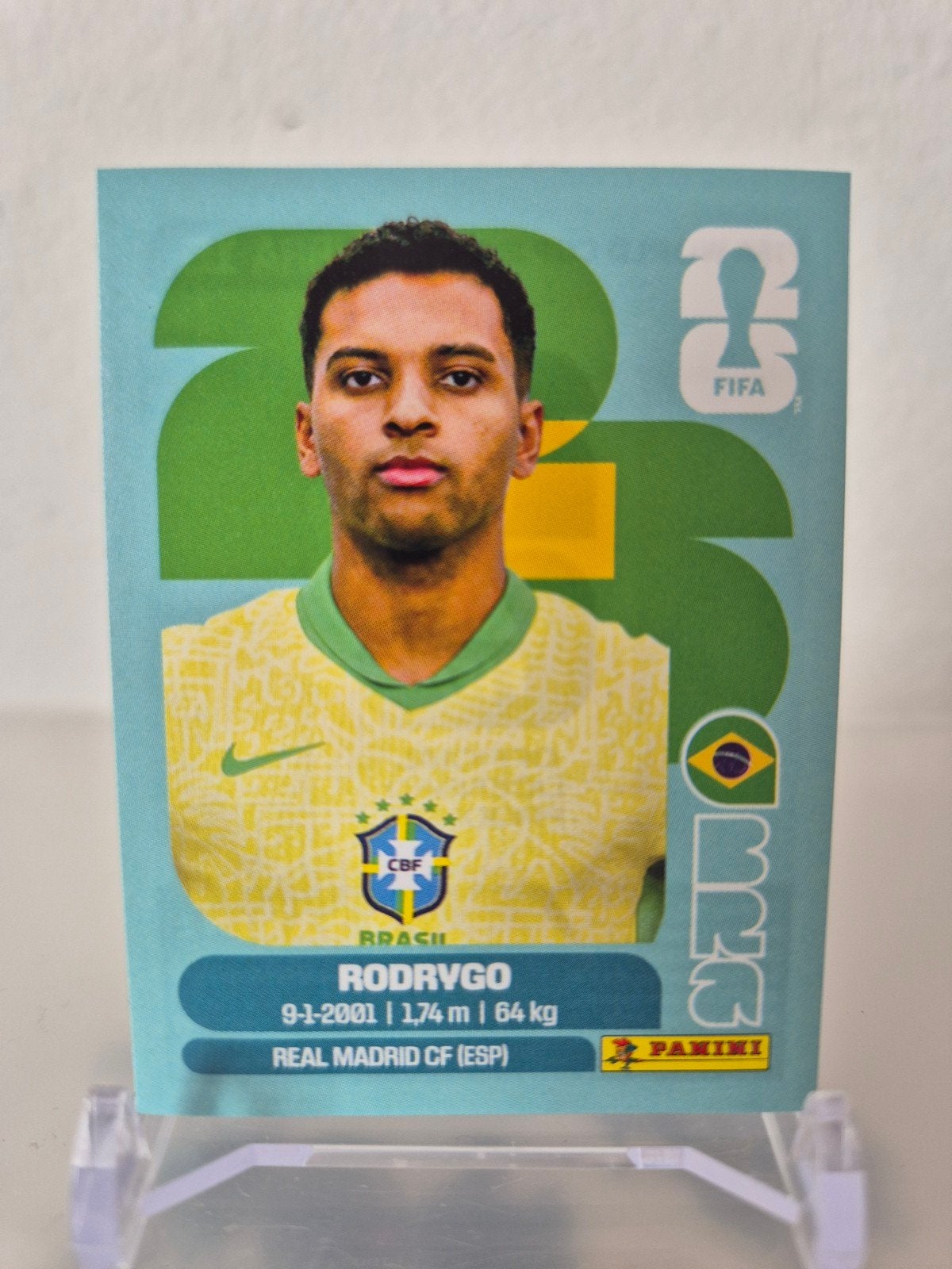 Rodrygo (BRA 15) Panini sticker incl verzending, Ophalen of Verzenden, Nieuw, Sticker