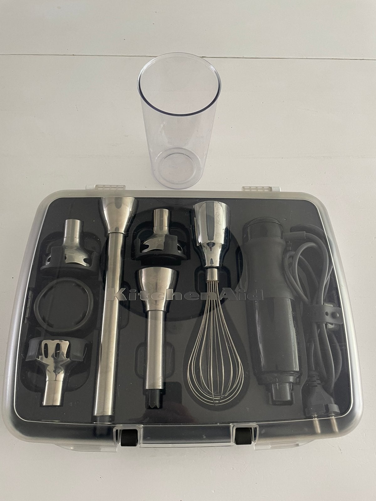 Kitchenaid staafmixer met koffer en accessoires, Minder dan 1 liter, Ophalen of Verzenden, 3 snelheden of meer