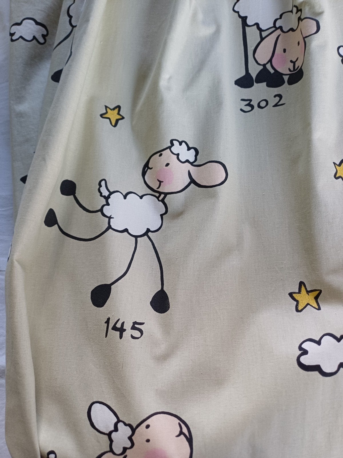 Gordijnen (set) schaapjes lichtgroen - Kinderslaapkamer, Kinderen en Baby's, Kinderkamer | Inrichting en Decoratie, Ophalen, Gebruikt