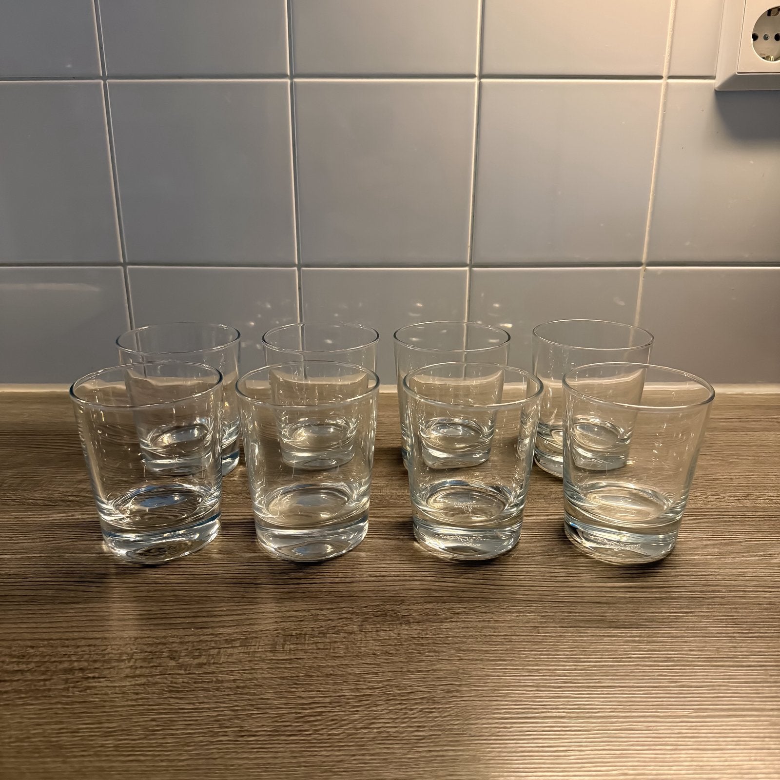 IKEA WHISKYGLAZEN Set van 8 Dik Glas, Verzamelen, Glas en Borrelglaasjes, Ophalen, Zo goed als nieuw, Overige typen
