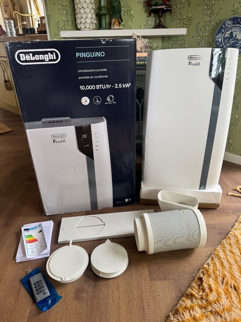 Delonghi Pinguino PACEX105A+++ Mobiele Airco (NIEUW IN DOOS), Ophalen, Nieuw, 3 snelheden of meer, Afstandsbediening