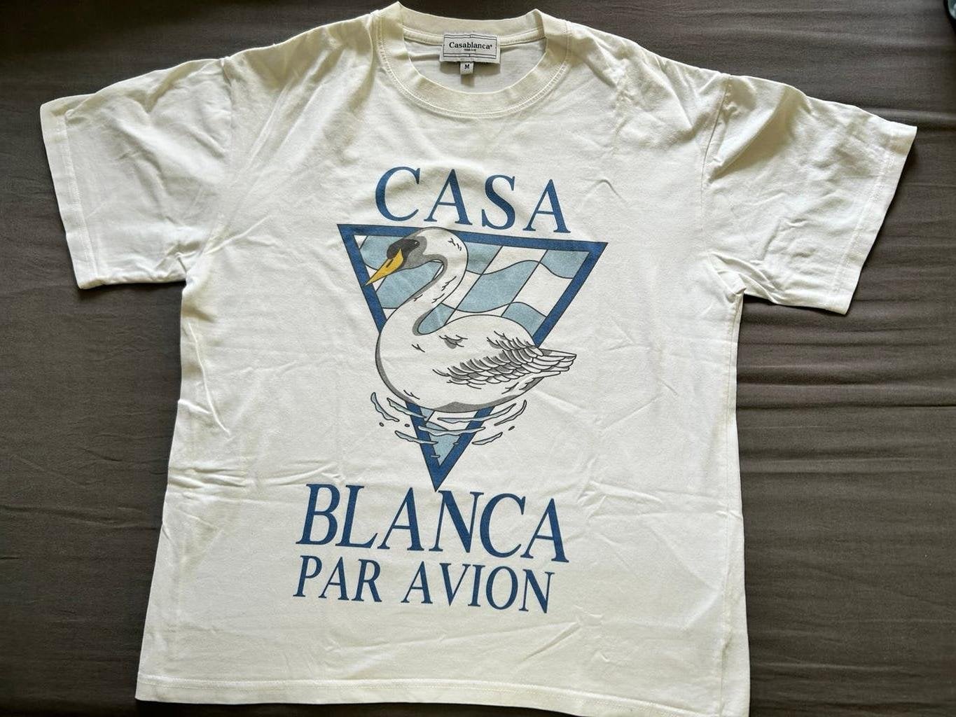 Casablanca wit shirt zwaan Par Avion S, Kleding | Heren, T-shirts, Casablanca, Wit, Ophalen of Verzenden, Zo goed als nieuw