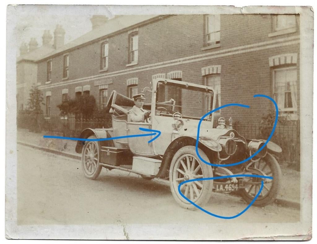 Minerva auto voiture automobiel LA4694 kenteken, Verzenden, Foto, Zo goed als nieuw, Voor 1940