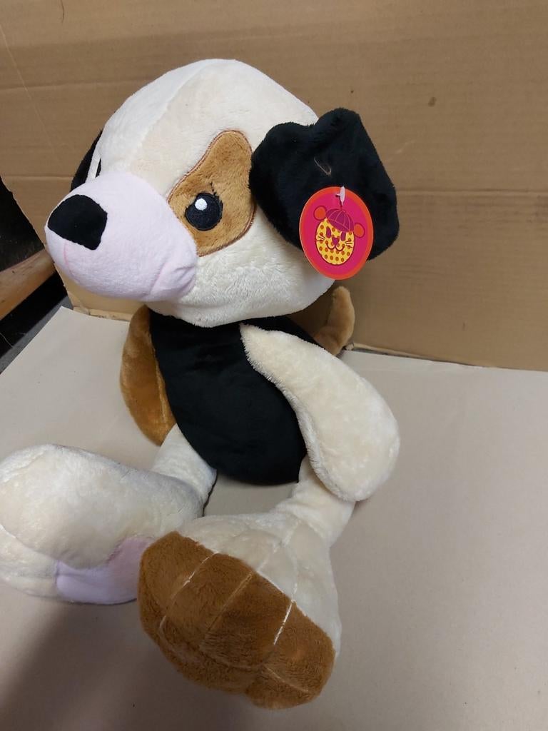 Nieuwe knuffel hond met label, Nieuw, Met label, Middelgroot (20 tot 80 cm), Meerkleurig