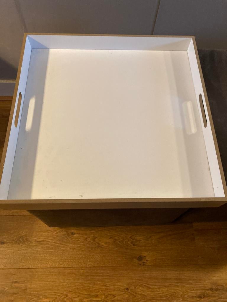 Witte dienblad met handvaten, Ophalen of Verzenden, Zo goed als nieuw