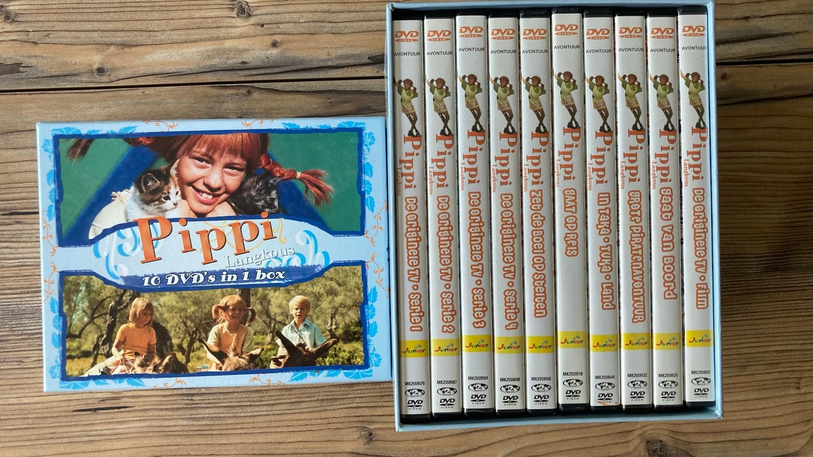 Pippi Langkous - De originele TV-serie & films (10 DVD's), Gebruikt, Verzamelbox, Alle leeftijden, Familie
