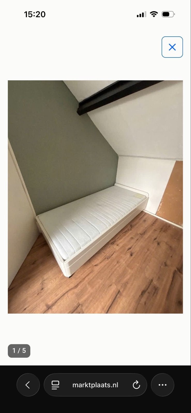 Eenpersoonsbed met extra bedbodem, Ophalen, Gebruikt, 90 cm, Eenpersoons