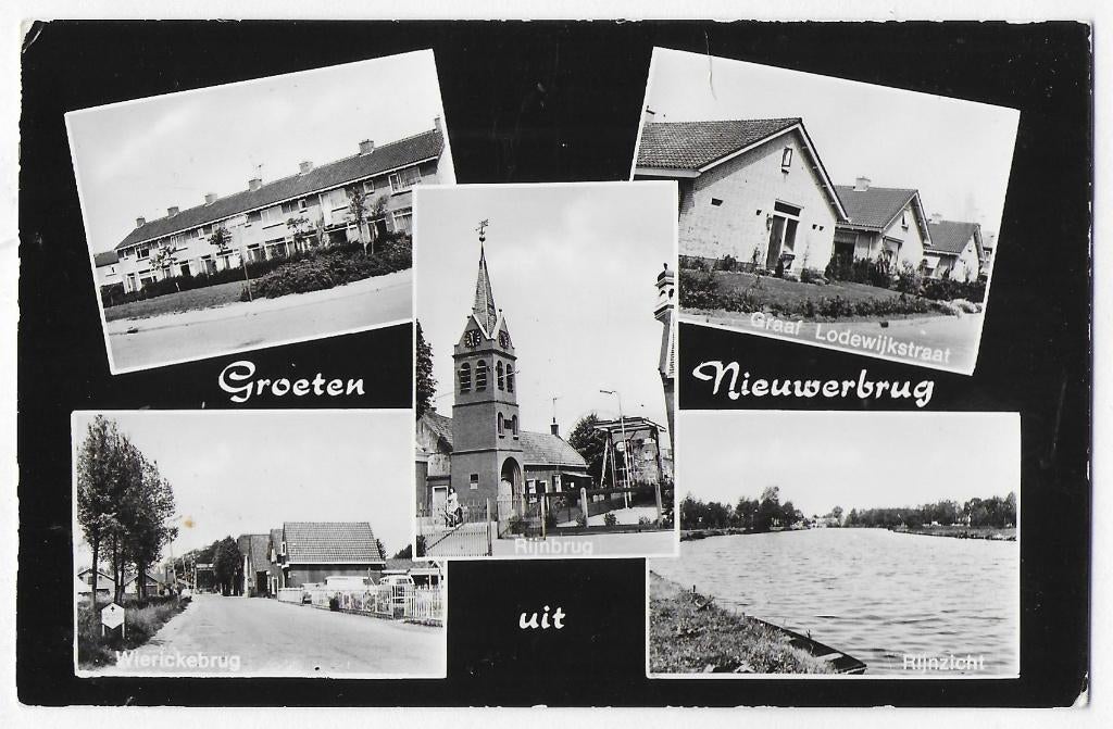 Nieuwerbrug Oude Gelopen Ansichtkaart (B3318 ), Ophalen of Verzenden, 1940 tot 1960, Gelopen