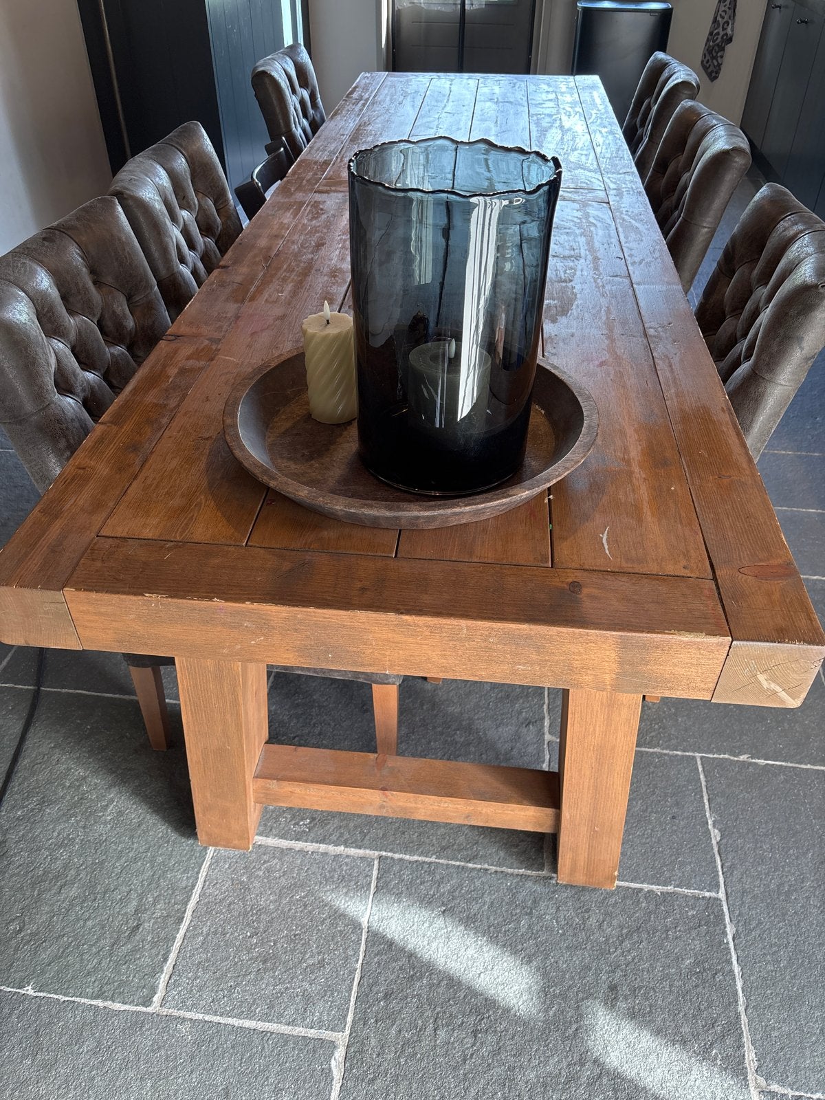 Landelijke Eetkamertafel 3 meter, Ophalen, Gebruikt, 100 tot 150 cm, 200 cm of meer
