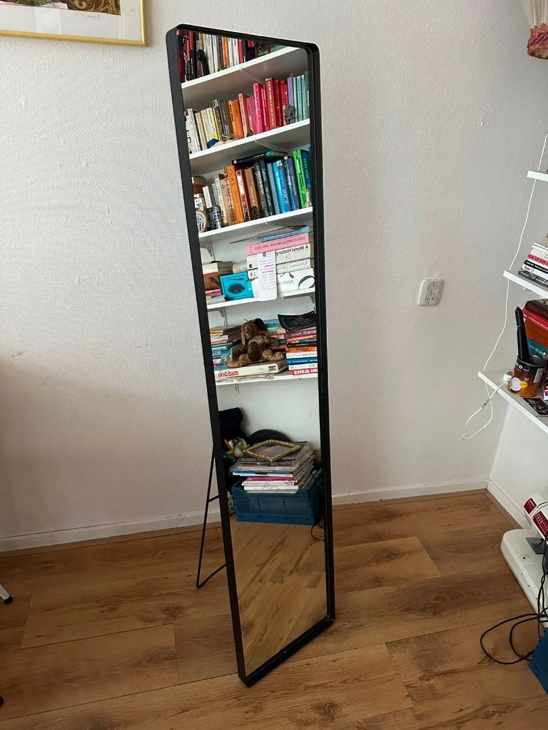 Full body mirror, grote spiegel, passpiegel met standaard, Ophalen, Minder dan 50 cm, Zo goed als nieuw, 150 tot 200 cm
