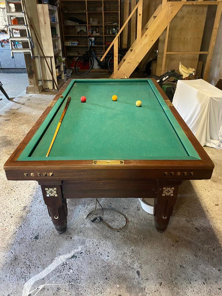 Biljarttafel van biljartfabriek Gruno groningen, Sport en Fitness, Ophalen, Zo goed als nieuw, Biljarttafel