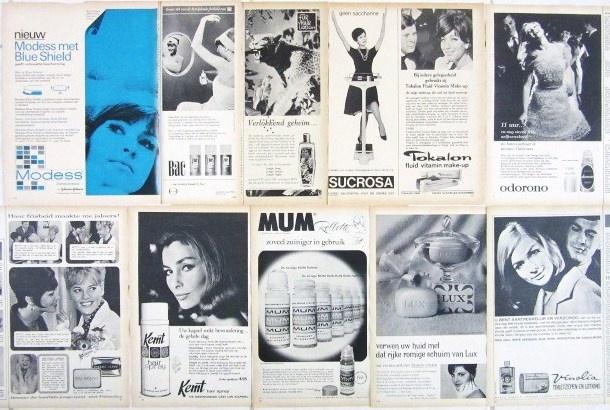 Advertenties reclames uit 1966 - Persoonlijke verzorging, Ophalen of Verzenden, Gebruikt, Overige typen