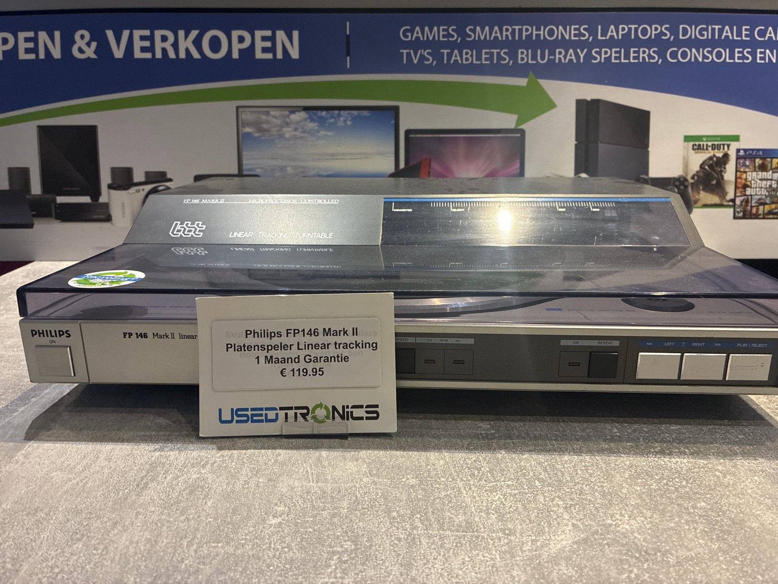 Philips FP146 Mark II Linear Tracking Platenspeler, Ophalen of Verzenden, Gebruikt, Platenspeler, Philips