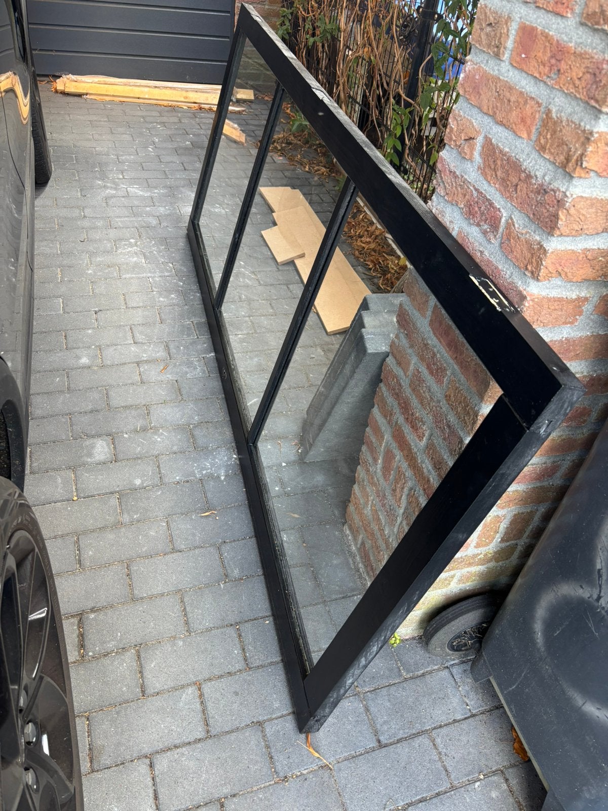Houten deur met glas 87,5x 210 lees adv, Doe-het-zelf en Verbouw, Ophalen, Minder dan 80 cm, Binnendeur, 200 tot 215 cm