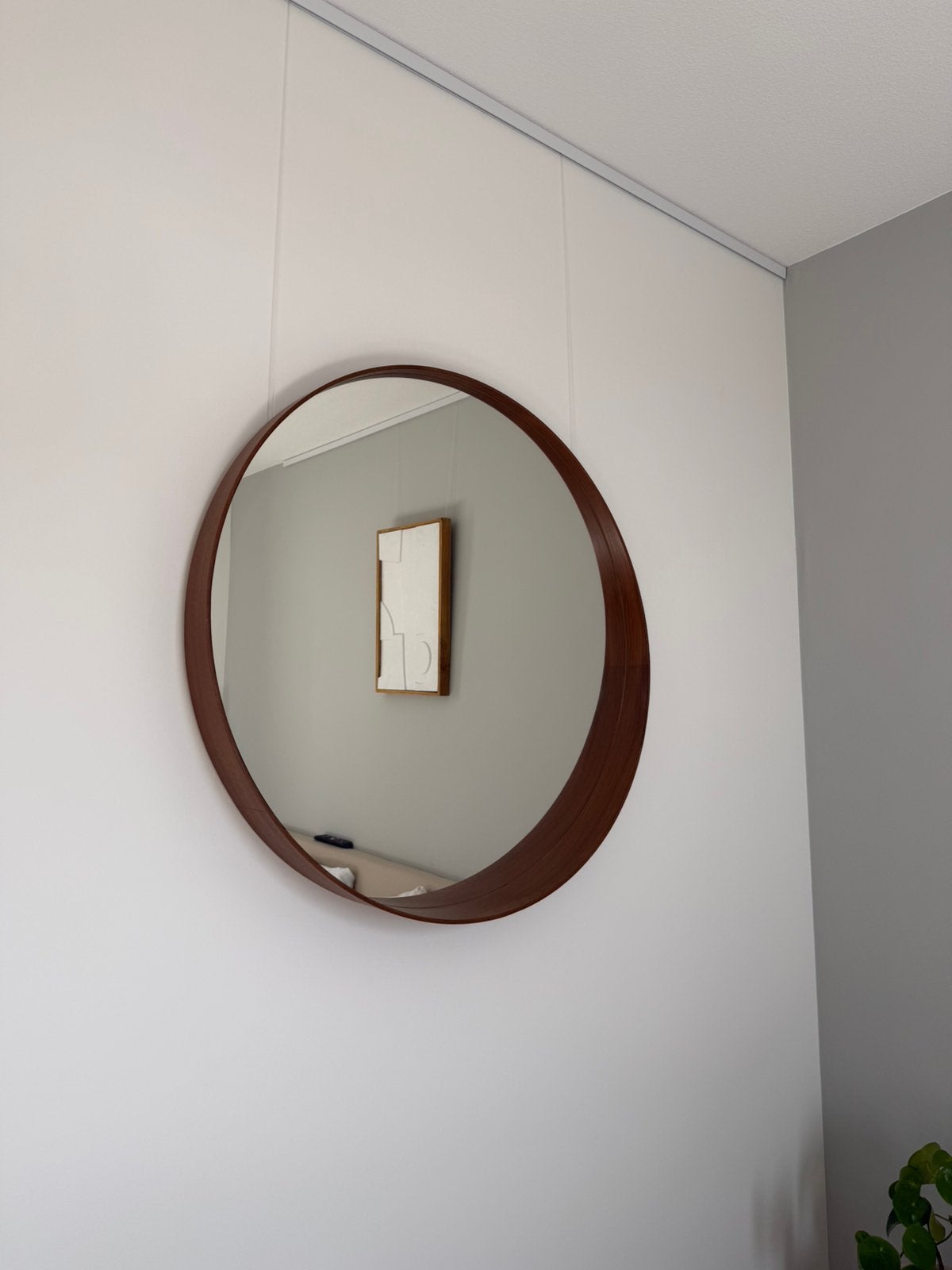 IKEA stockholm spiegel, walnoot, Ophalen, 100 tot 150 cm, Rond, Zo goed als nieuw