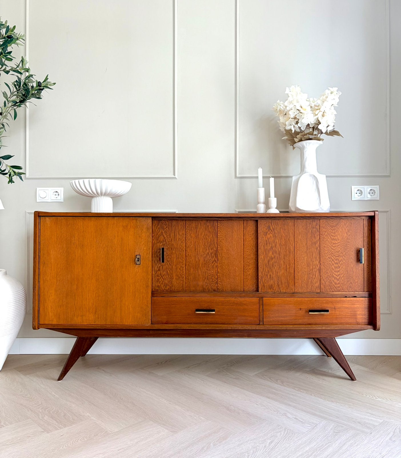 ️♥️ Vintage dressoir lowboard tv-meubel kast jaren ‘60 retro, Ophalen, Gebruikt, Met deur(en), 150 tot 200 cm