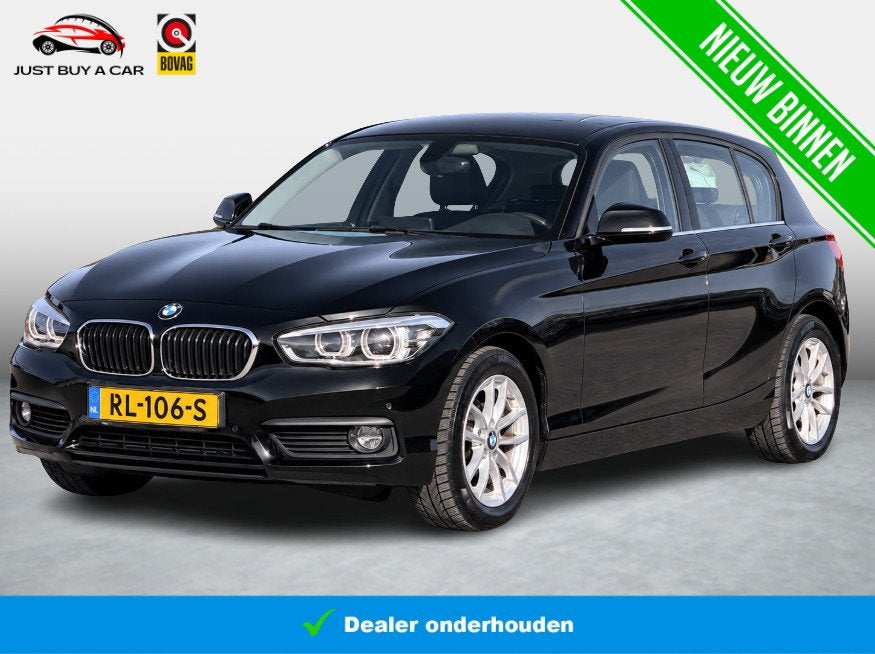 BMW 1-serie 118i Executive Edition | Parkeer pakket | Cruise, Auto's, Dealer onderhouden, Gebruikt, Met garantie (alle), Zwart
