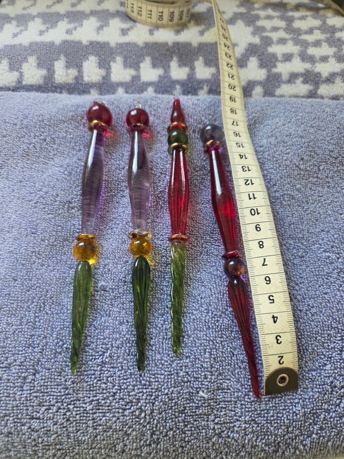 4 antieke Hongaarse Boheemse glazen pegels, handgemaakt, Antiek en Kunst, Antiek | Glas en Kristal, Ophalen of Verzenden
