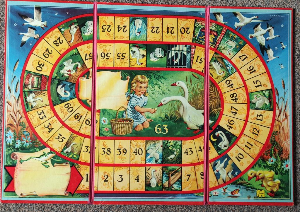 groot oud hollands ganzenbord jaren 60 JUMBO 401, Hobby en Vrije tijd, Gezelschapsspellen | Bordspellen, Vijf spelers of meer