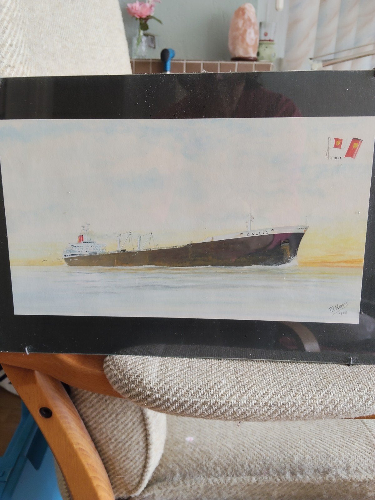Maritiem schilderij 'Dallia' door M. Heere, 1985, Ophalen of Verzenden