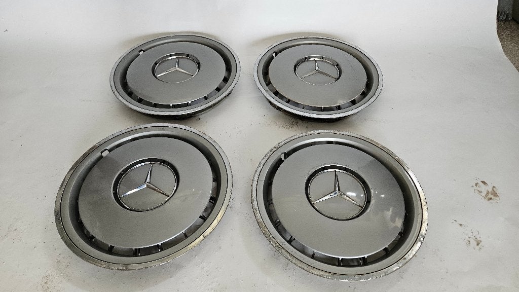 Wieldoppen Mercedes W201 W124  15inch (chromen rand), Ophalen of Verzenden