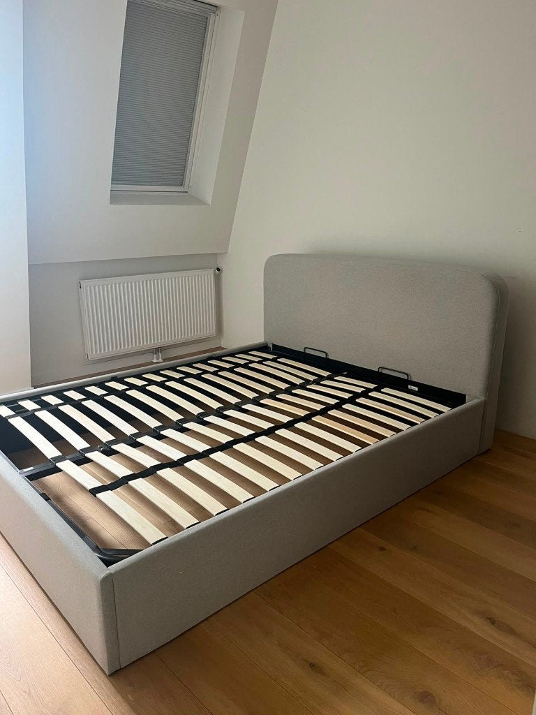 Crocodile storage Bed 200x160, Ophalen, Gebruikt, Steigerhout, Tweepersoons