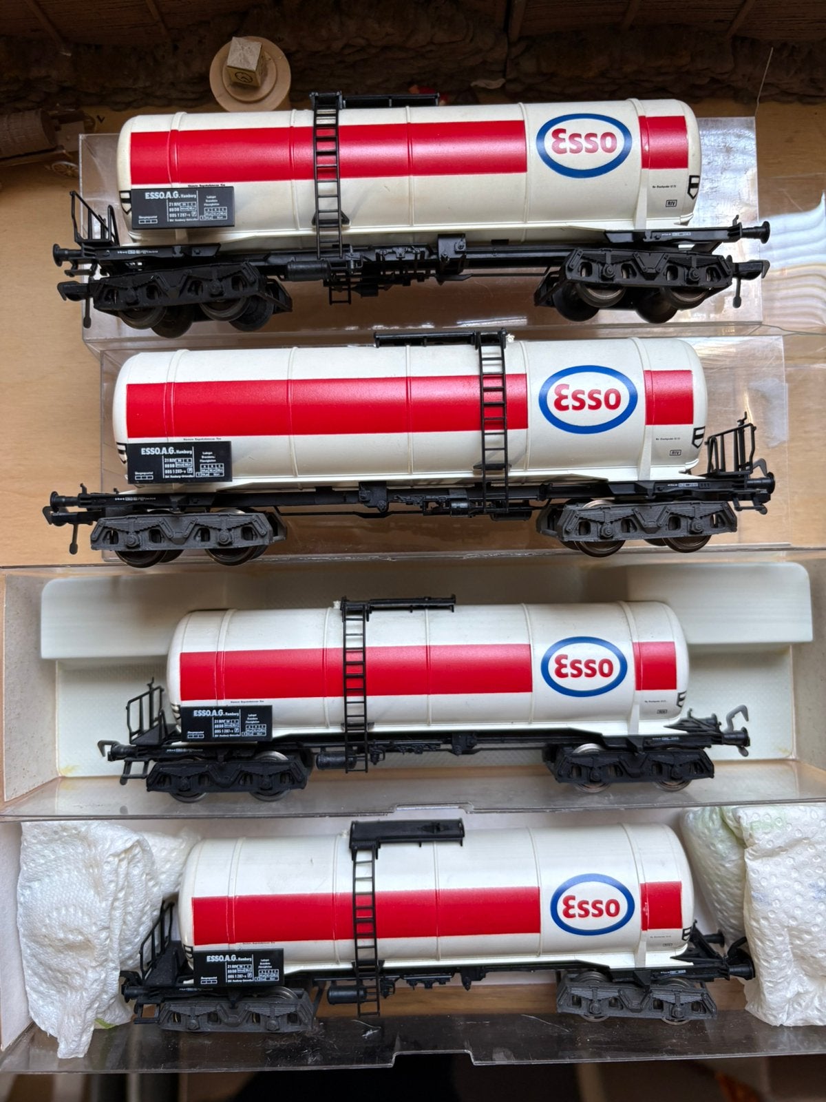 Fleischmann 4x 5470 ketelwagon Esso, Gelijkstroom, Verzenden, Fleischmann, Wagon