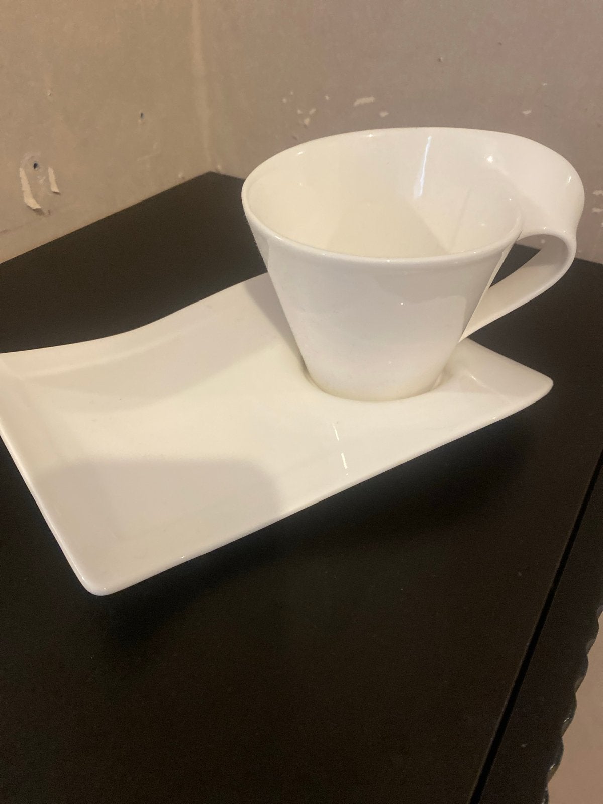 Villeroy & Boch koffie- en cappuccinomokken met schaal, Villeroy & Boch, Ophalen of Verzenden, Zo goed als nieuw, Kop(pen) en/of Schotel(s)