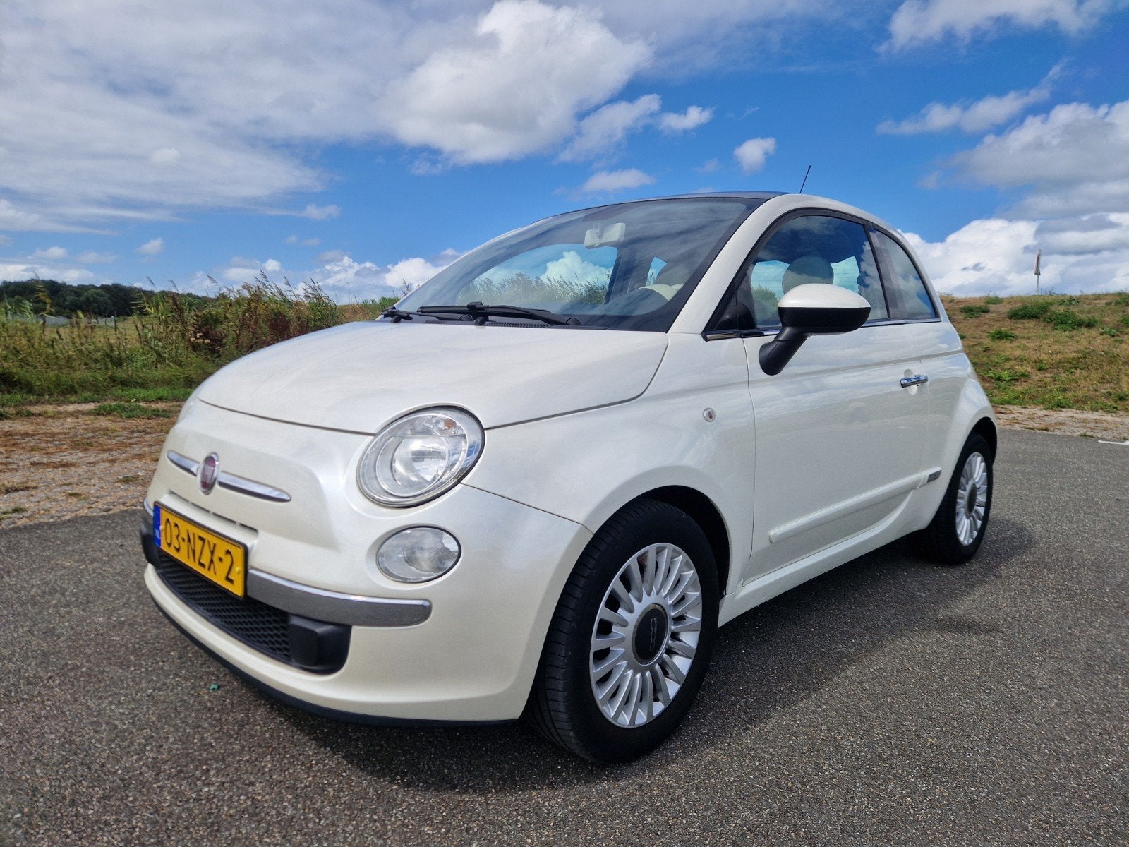 Fiat 500 0.9 Twinair Lounge - Leder - Pano - 125.000km, Auto's, Voorwielaandrijving, 31 €/maand, Overige kleuren, Panoramadak