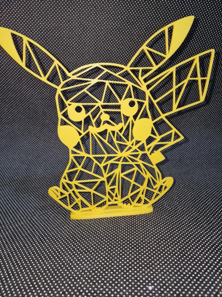 Pikachu 3D geprint beeldje - Geometrisch design, Ophalen of Verzenden, Nieuw