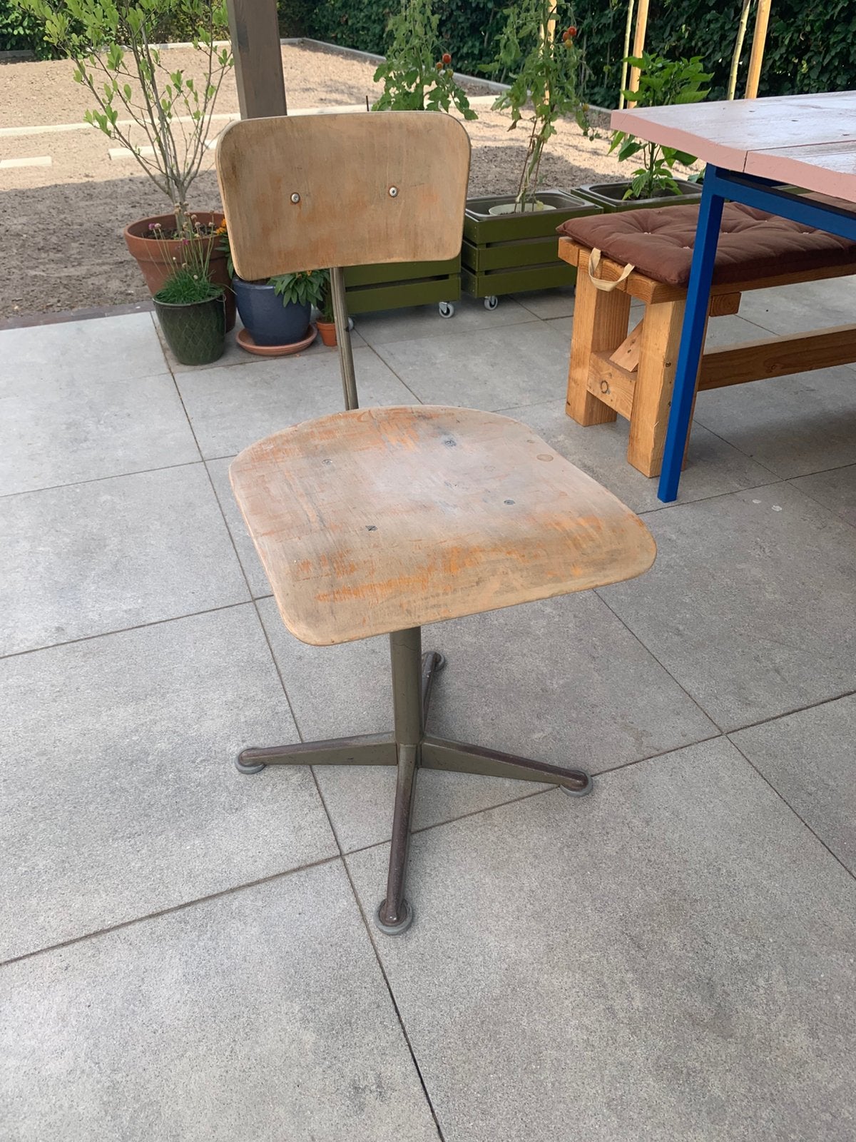 Vintage bureaustoel, Ophalen, Gebruikt, Bruin, Bureaustoel