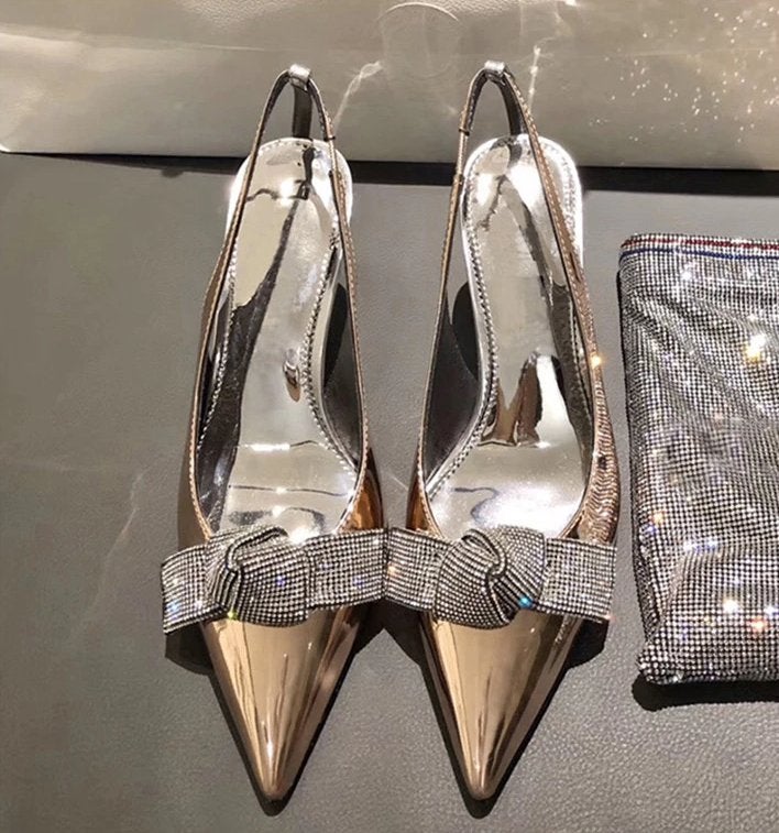 Gouden pumps hakken strass schoenen dames vrouwen hak, Kleding | Dames, Verzenden, Nieuw, Overige kleuren, Pumps