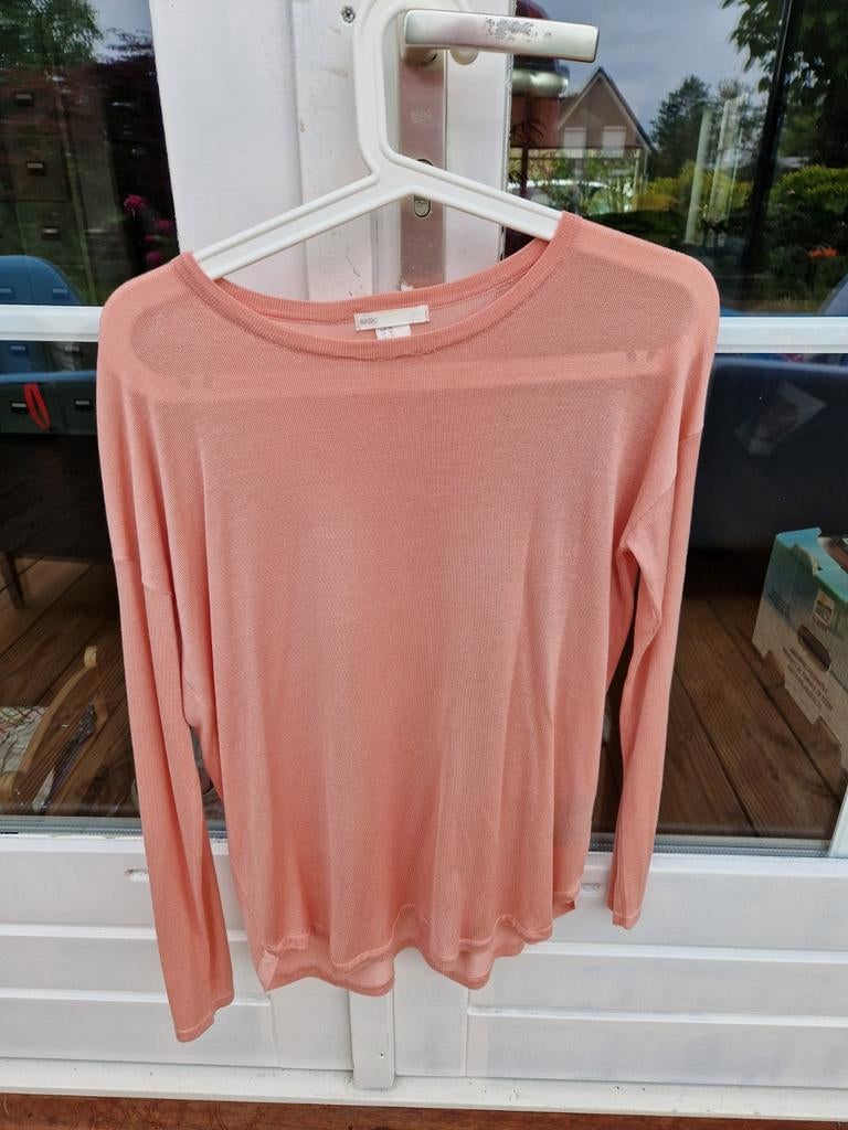 Dunne trui zalmroze, Kleding | Dames, Truien en Vesten, H&M, Ophalen of Verzenden, Zo goed als nieuw, Roze