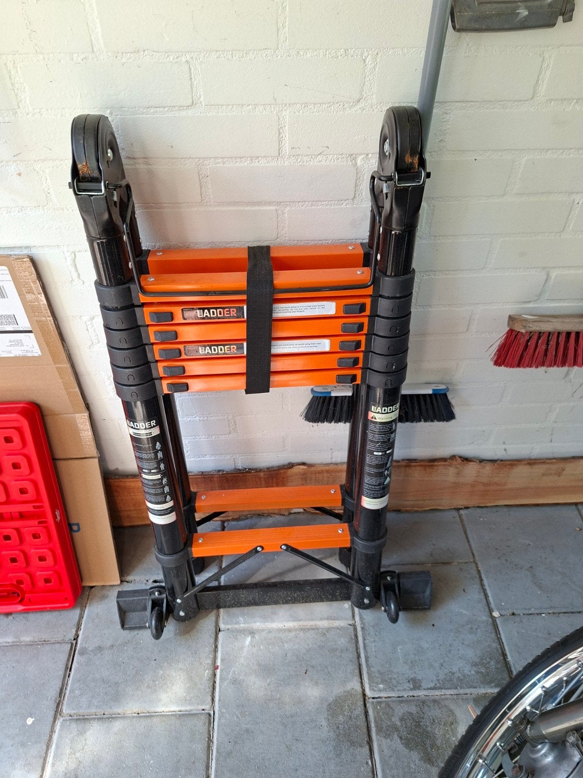 Telescoopladder/trap - Opvouwbaar en Inschuifbaar, Doe-het-zelf en Verbouw, Ladders en Trappen, Ophalen, Gebruikt, Ladder, Opvouwbaar of Inschuifbaar