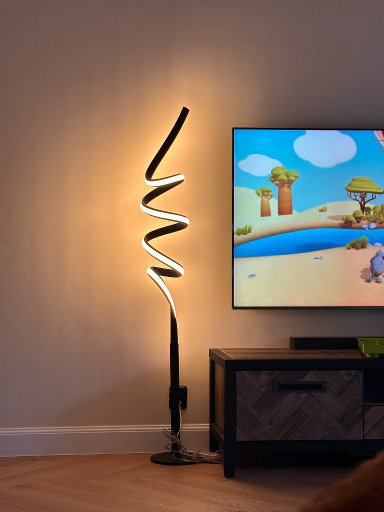 Vloerlamp Spiraal, Ophalen, Kunststof, Overige fittingen, Zo goed als nieuw