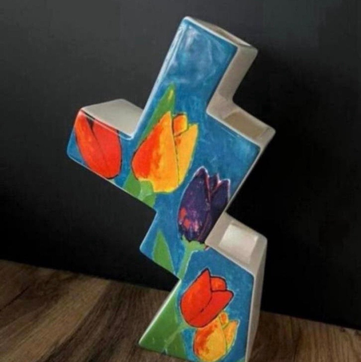 Tulpenvaas Schoonhoven design keramische vaas Janine Lokhors, Ophalen of Verzenden, Zo goed als nieuw