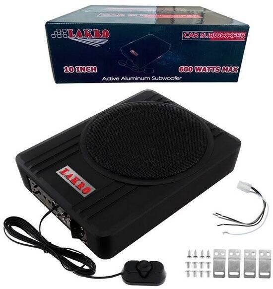 LAKRO Underseat 10 - Actieve extra platte subwoofer - Lakro, Auto diversen, Niet ingevuld, Niet ingevuld, Niet ingevuld