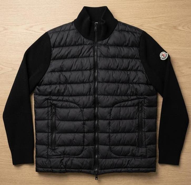 Moncler cardigan, Kleding | Heren, Jassen | Zomer, Verzenden, Nieuw, Maat 48/50 (M), Zwart