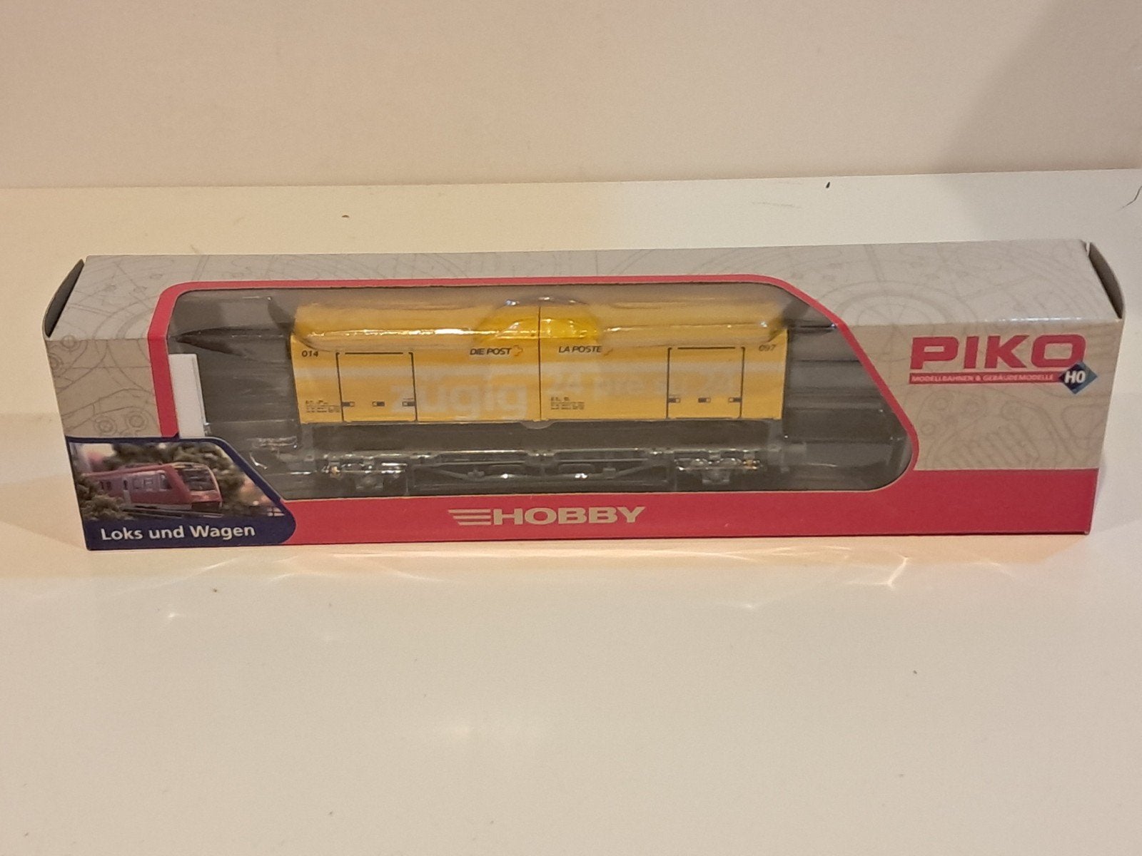piko containerwagon post 57724, Gelijkstroom, Nieuw, Wagon, Piko