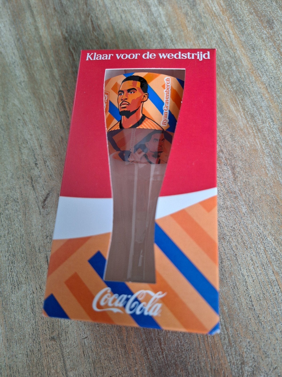 Coca-Cola glas Ryan Gravenberch Oranje EK WK, Ophalen of Verzenden, Nieuw, Overige binnenlandse clubs, Overige typen