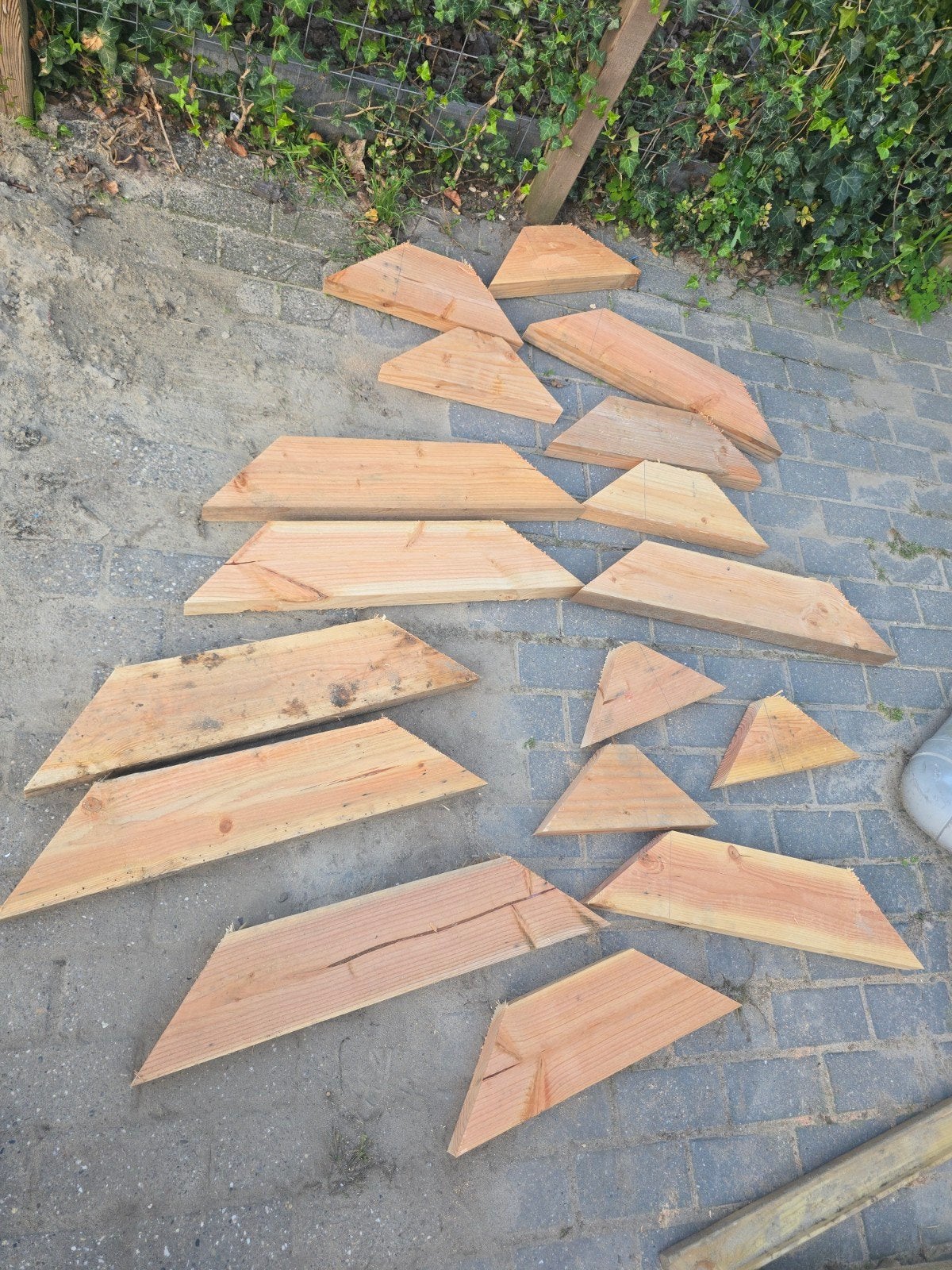 Douglas houten schoren - Diverse maten, Doe-het-zelf en Verbouw, Hout en Planken, Gebruikt, 25 tot 50 mm, Overige typen, Ophalen of Verzenden