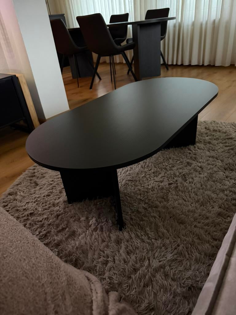 Ovale salontafel, Ophalen, 100 tot 150 cm, 50 tot 100 cm, Zo goed als nieuw