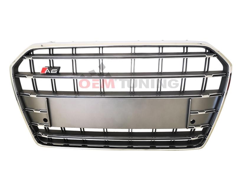 A6 S6 S Line Grille platinum grey | 2014-2018 | clean versie