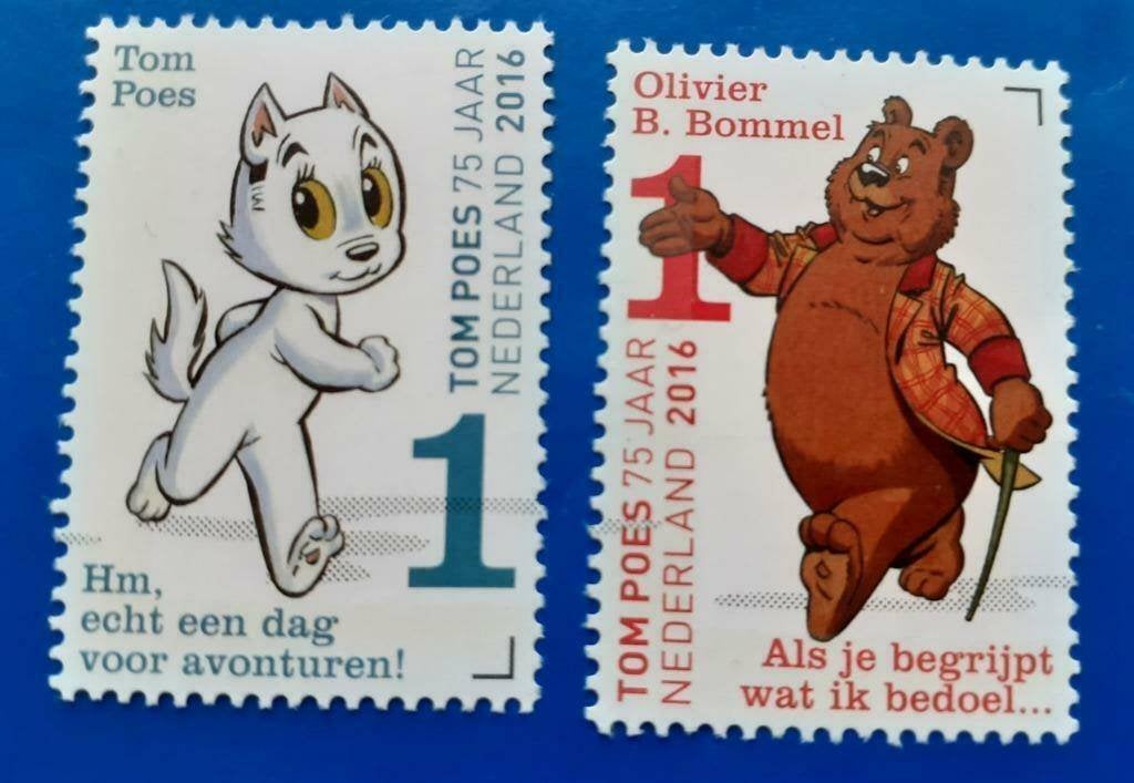 NVPH 3426-3427: 75 JAAR TOM POES 2016, Postzegels en Munten, Verzenden, Na 1940, Postfris