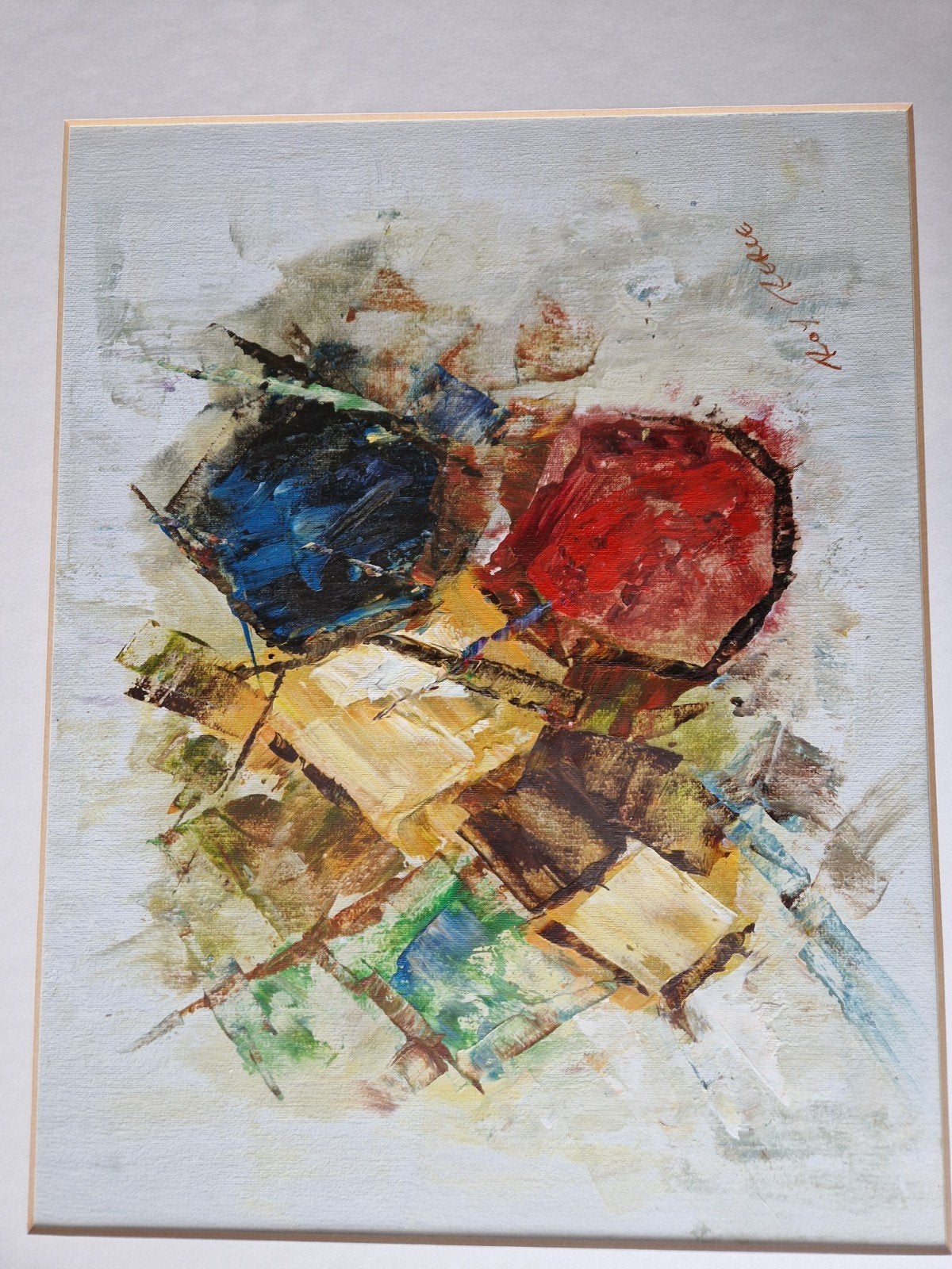 Schilderij Roy Pierce., Gesigneerd in de plaat, Ophalen, Abstract, Overige techniek