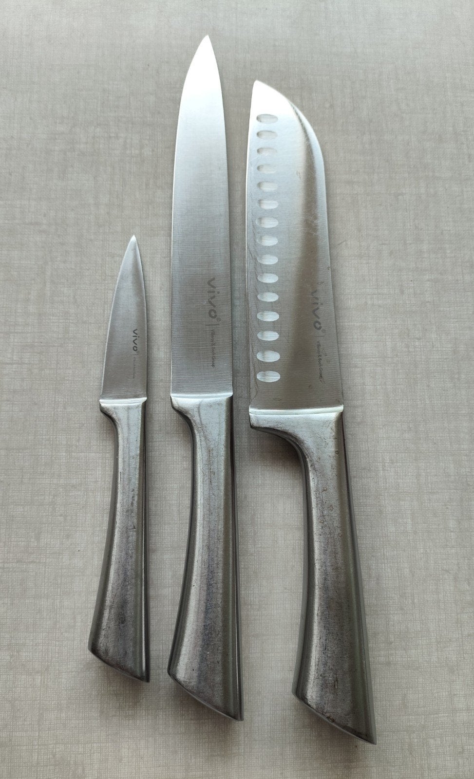 Vivo messenset - 3-delig - RVS, Gebruikt, Ophalen of Verzenden, Rvs of Chroom, Messenset